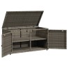 Armoire de rangement jardin gris 110x55x60,5 cm résine tressée 