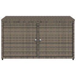 Armoire de rangement jardin gris 110x55x60,5 cm résine tressée 