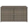 Armoire de rangement jardin gris 110x55x60,5 cm résine tressée 