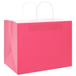 Sacs en papier 50 pcs avec poignées rose 32x22x24 cm 