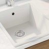 Évier de cuisine en granit blanc avec trou de trop-plein 