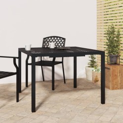 Table de jardin anthracite 100x100x72 cm acier 