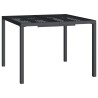 Table de jardin anthracite 100x100x72 cm acier 