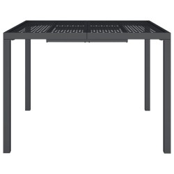 Table de jardin anthracite 100x100x72 cm acier 