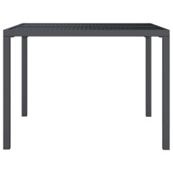 Table de jardin anthracite 100x100x72 cm acier 