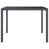 Table de jardin anthracite 100x100x72 cm acier 