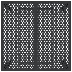 Table de jardin anthracite 100x100x72 cm acier 