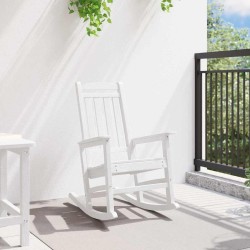 Chaise Berçante de Jardin Blanche 70x92x107 cm HDPE 