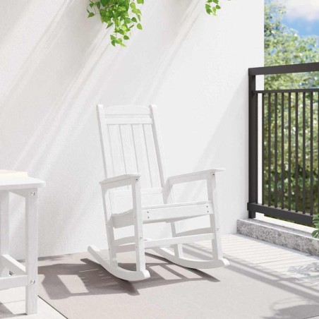 Chaise Berçante de Jardin Blanche 70x92x107 cm HDPE 