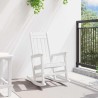 Chaise Berçante de Jardin Blanche 70x92x107 cm HDPE 