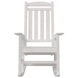 Chaise Berçante de Jardin Blanche 70x92x107 cm HDPE 