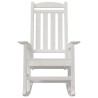 Chaise Berçante de Jardin Blanche 70x92x107 cm HDPE 