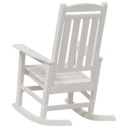 Chaise Berçante de Jardin Blanche 70x92x107 cm HDPE 