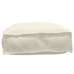 Coussin de palette pour siège crème 60x40x8 cm tissu Oxford 