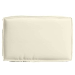 Coussin de palette pour siège crème 60x40x8 cm tissu Oxford 