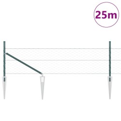 Clôture hexagonale verte 0,4x25 m en acier 