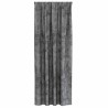Rideaux en velours 2 pcs avec œillets gris 225 x 140 cm 
