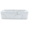 Vasque à poser blanc rectangulaire 46x35,5x13 cm céramique 