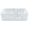 Vasque à poser blanc rectangulaire 46x35,5x13 cm céramique 