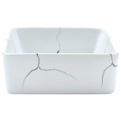 Vasque à poser blanc rectangulaire 46x35,5x13 cm céramique 