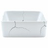 Vasque à poser blanc rectangulaire 46x35,5x13 cm céramique 
