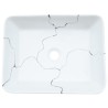 Vasque à poser blanc rectangulaire 46x35,5x13 cm céramique 