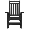 Chaise Berçante de Jardin Noire 70x92x108 cm HDPE 