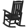 Chaise Berçante de Jardin Noire 70x92x108 cm HDPE 