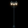 Lampadaire de jardin 3 lampes E27 Vert 220 cm Aluminium 