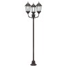 Poteau de lumière de jardin 3 lampes E27 Bronze 220 cm Aluminium 