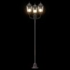 Poteau de lumière de jardin 3 lampes E27 Bronze 220 cm Aluminium 