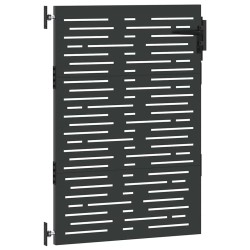 Porte de Jardin Noir 105 x 125 cm Acier peint par poudre 