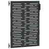 Porte de Jardin Noir 105 x 125 cm Acier peint par poudre 