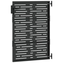 Porte de Jardin Noir 105 x 125 cm Acier peint par poudre 