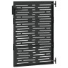 Porte de Jardin Noir 105 x 125 cm Acier peint par poudre 