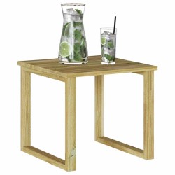 Table de bain de soleil 40x40x36 cm en bois de pin imprégné 