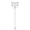 Lampadaire de jardin 3 lampes E27 Blanc 220 cm Aluminium 