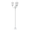 Lampadaire de jardin 3 lampes E27 Blanc 220 cm Aluminium 