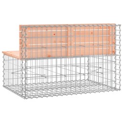 Banc de jardin design gabion 103x70x65cm bois massif de douglas 