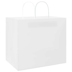 Sacs en papier 50 pcs avec poignées blanc 32x22x28 cm 