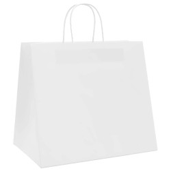 Sacs en papier 50 pcs avec poignées blanc 32x22x28 cm 
