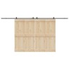 Kit de quincaillerie de porte coulissante 427 cm acier noir 