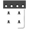 Kit de quincaillerie de porte coulissante 427 cm acier noir 