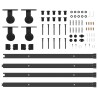 Kit de quincaillerie de porte coulissante 427 cm acier noir 