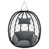 Hamac à œuf en polyrotin anthracite sans support 