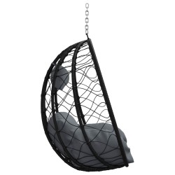 Hamac à œuf en polyrotin anthracite sans support 