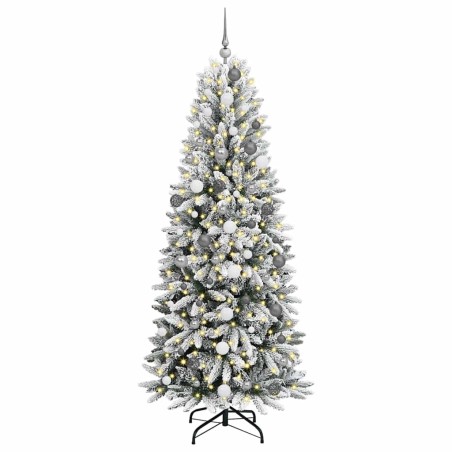 Sapin de Noël artificiel Blanc 210 cm PVC 