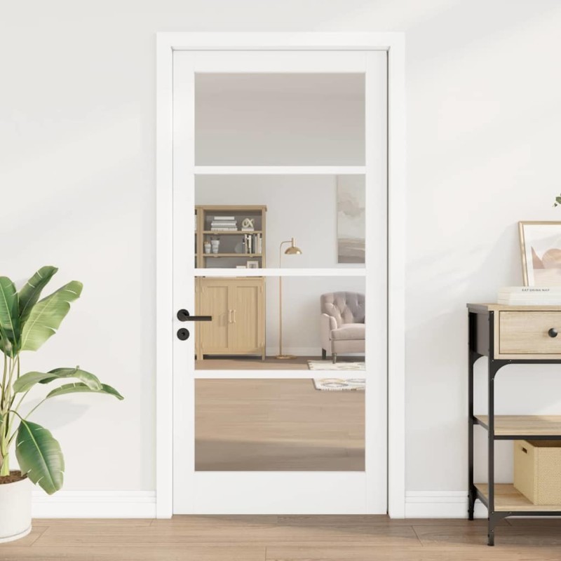 porte intérieure avec verre "ORKDAL" blanche 93x202x4 cm 