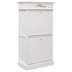 Armoire à chaussures Blanc 50 x 28 x 98 cm Bois de Paulownia 