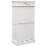 Armoire à chaussures Blanc 50 x 28 x 98 cm Bois de Paulownia 